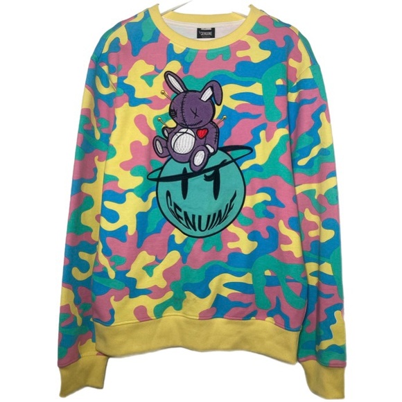 Genuine Clothing Company Sweatsuit Men’s Medium Bapesta Deadmau Colorful Camo - Picture 2 of 13